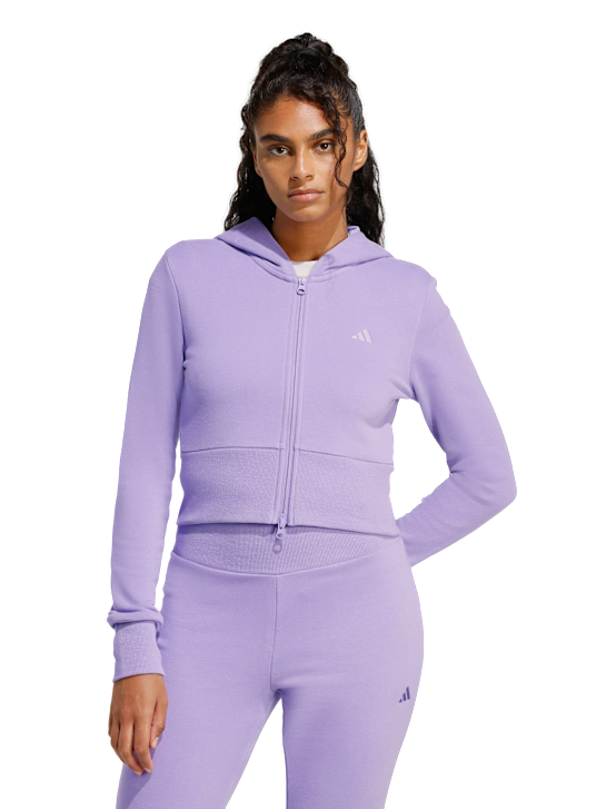 adidas Seasonal Essentials French Terry Track Top mit durchgehendem Reißverschluss Lila 156344 1