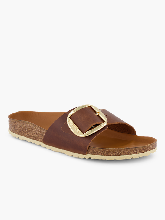 Birkenstock Flache Pantolette Cognac 94437 1