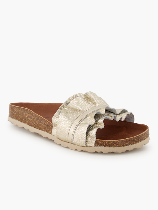 Verbenas Flache Pantolette Gold 94884 1
