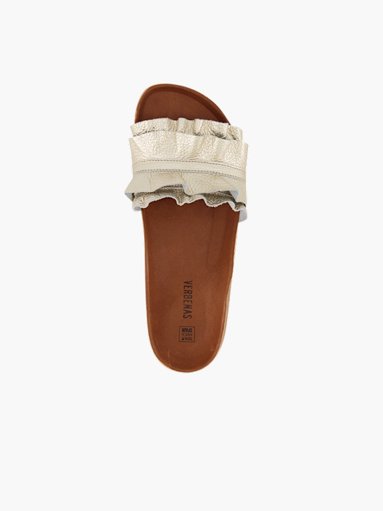 Verbenas Flache Pantolette Gold 94884 3
