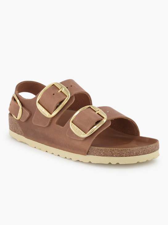 Birkenstock Flache Pantolette Cognac 92266 1