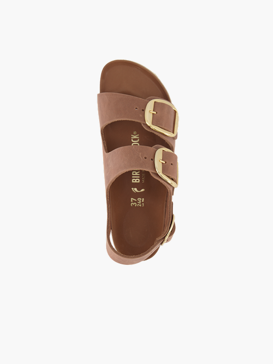 Birkenstock Flache Pantolette Cognac 92266 3