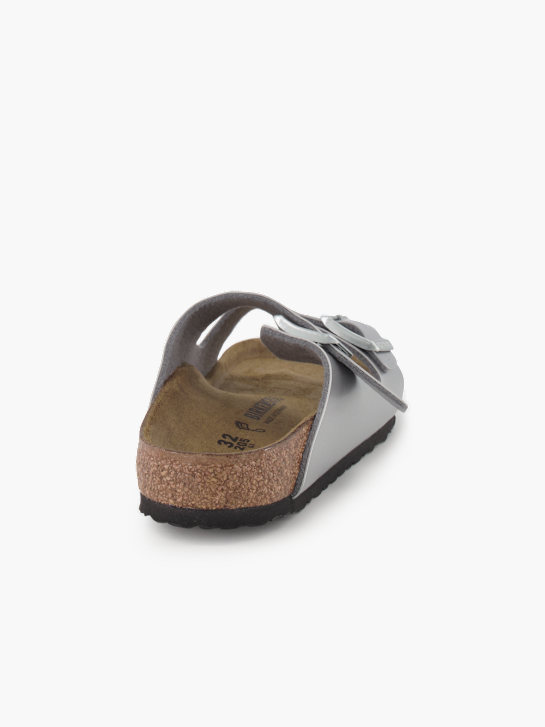 Birkenstock Flache Pantolette Silber 92405 4