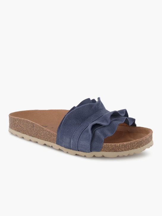 Verbenas Flache Pantolette Blau 92466 1