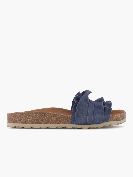 Verbenas Flache Pantolette Blau 92466 2