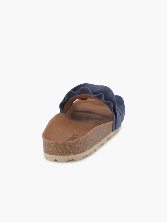 Verbenas Flache Pantolette Blau 92466 4