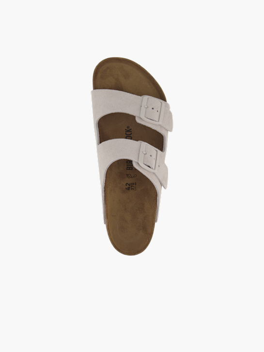 Birkenstock Flache Pantolette Creme 92664 3