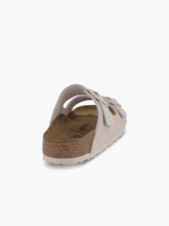 Birkenstock Flache Pantolette Creme 92664 4