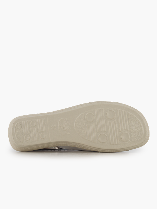 Wellness Flache Pantolette Silber 92758 3