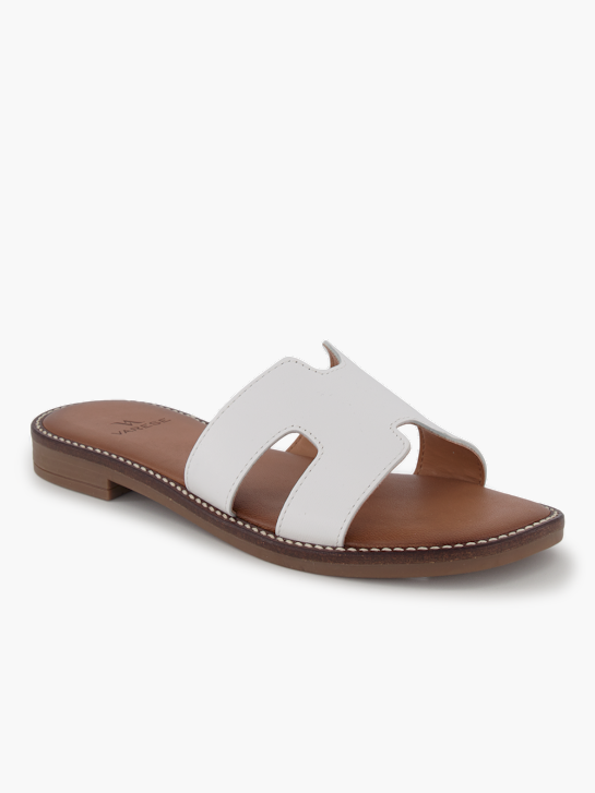 Varese Flache Pantolette Weiss 92771 1