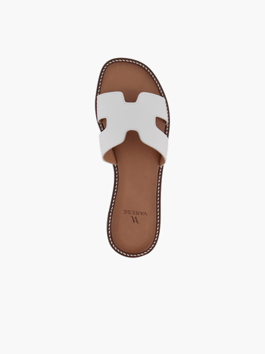 Varese Flache Pantolette Weiss 92771 3