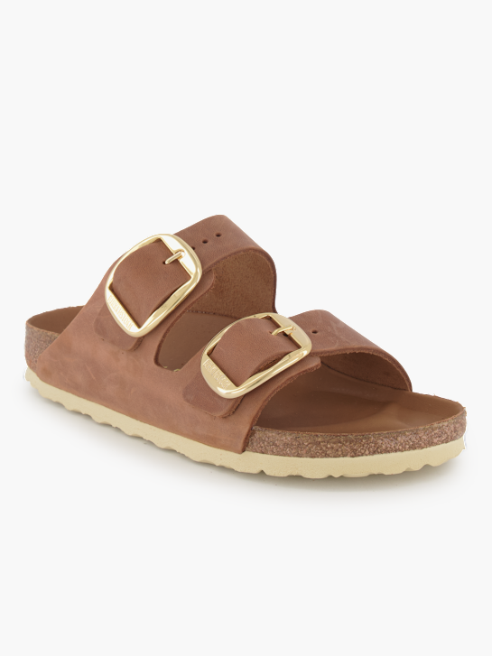 Birkenstock Flache Pantolette Cognac 93892 1