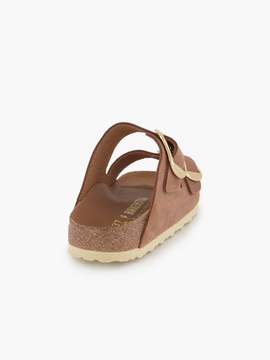 Birkenstock Flache Pantolette Cognac 93892 4