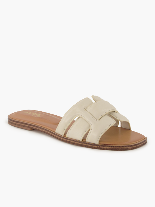 ALDO Flache Pantolette Weiss 95514 1
