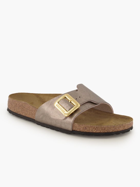 Birkenstock Flache Pantolette Taupe 95547 1