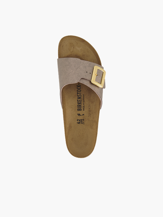 Birkenstock Flache Pantolette Taupe 95547 3
