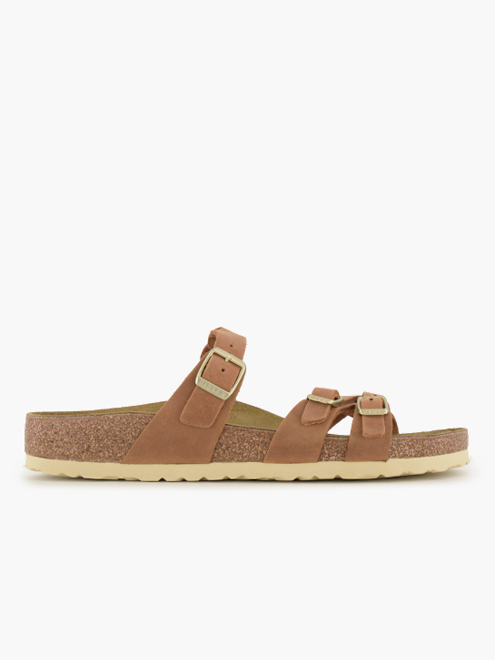Birkenstock Flache Pantolette Cognac 95551 2