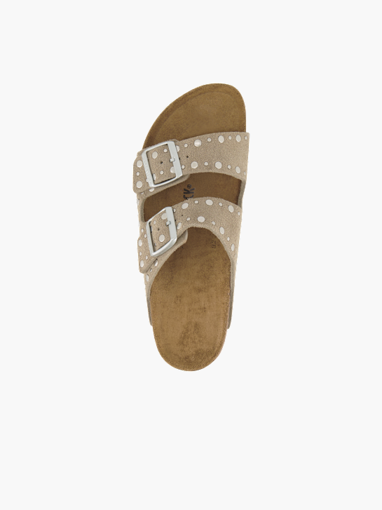 Birkenstock Flache Pantolette Taupe 95570 3