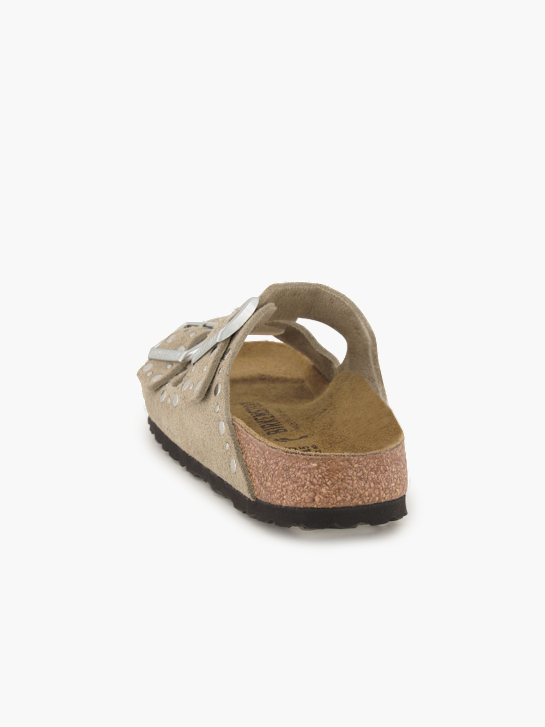 Birkenstock Flache Pantolette Taupe 95570 4