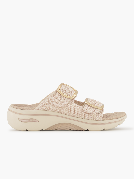 Skechers Flache Pantolette Creme 95784 2