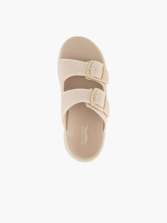 Skechers Flache Pantolette Creme 95784 4