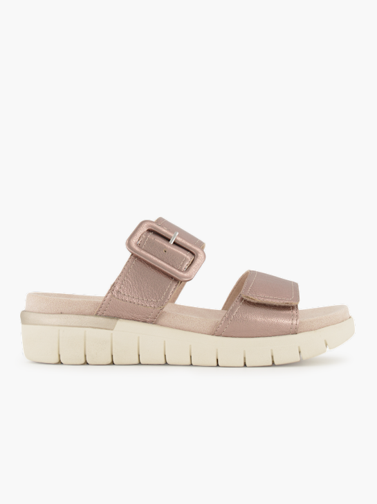 Caprice Flache Pantolette Silber 95877 2