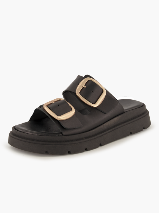 Tamaris Flache Pantolette Schwarz 95993 1