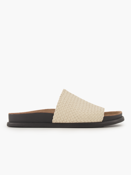 Vagabond Flache Pantolette Creme 96043 2