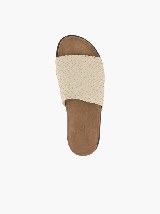 Vagabond Flache Pantolette Creme 96043 3