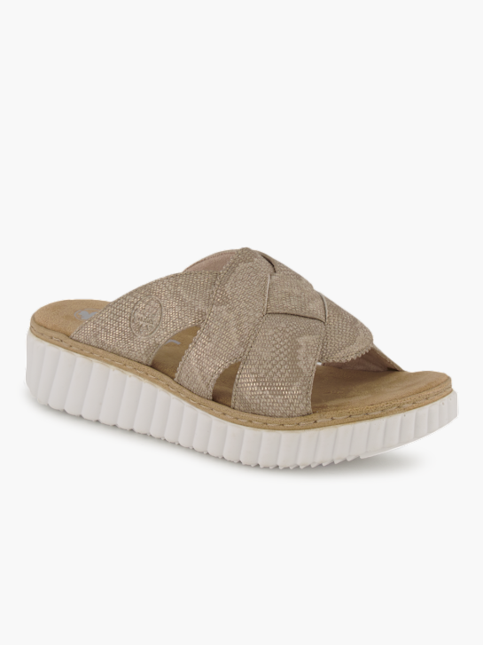 Rieker Flache Pantolette Silber 96196 1