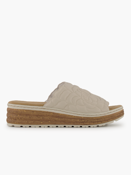 Rieker Flache Pantolette Creme 96199 2