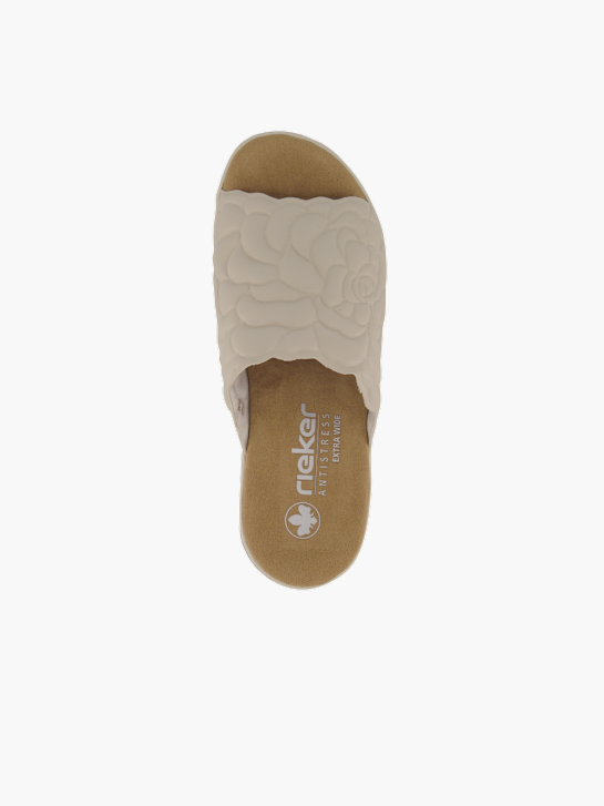 Rieker Flache Pantolette Creme 96199 3