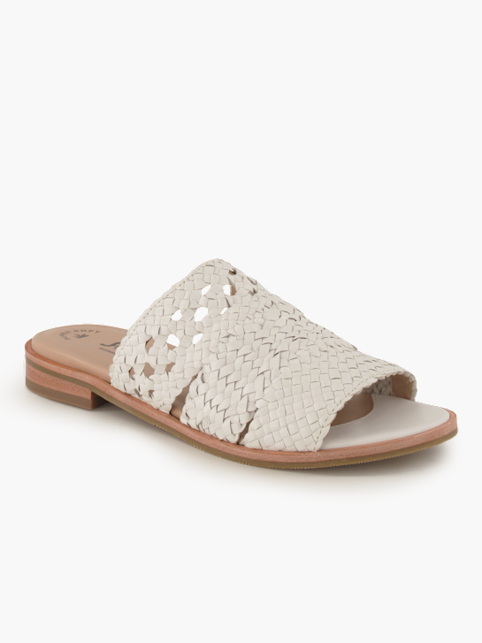 Sioux Flache Pantolette Weiss 96272 1