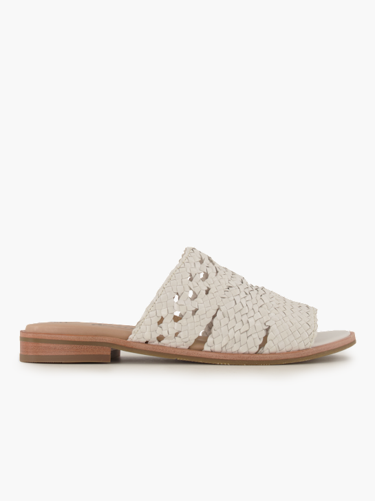 Sioux Flache Pantolette Weiss 96272 2