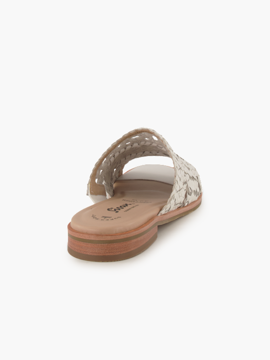 Sioux Flache Pantolette Weiss 96272 4