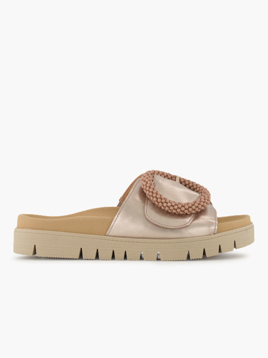 Gabor Flache Pantolette Gold 96274 2