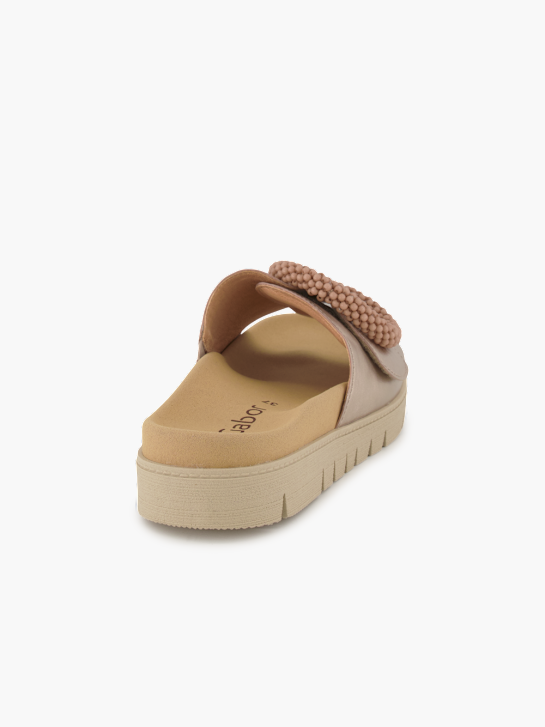Gabor Flache Pantolette Gold 96274 4