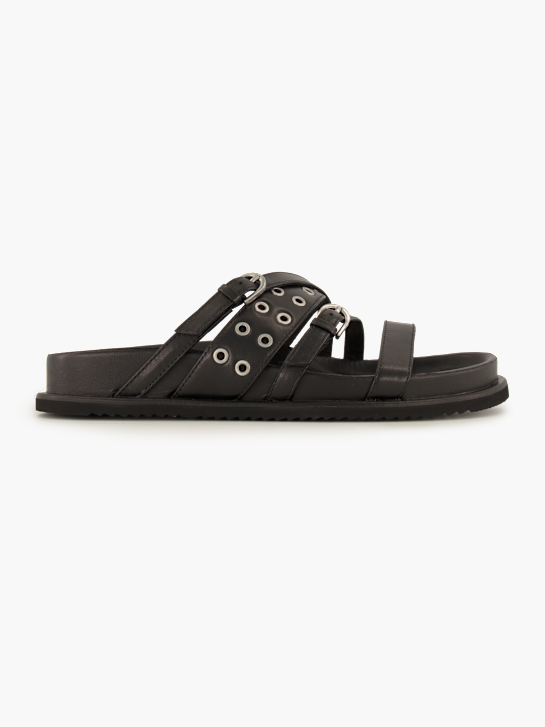 NEWD Flache Pantolette Schwarz 96319 2