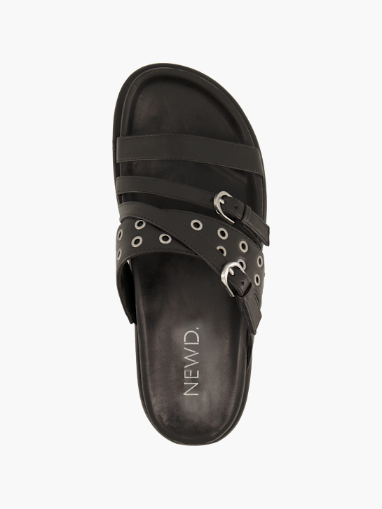 NEWD Flache Pantolette Schwarz 96319 3