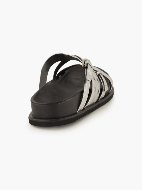 NEWD Flache Pantolette Silber 96320 4