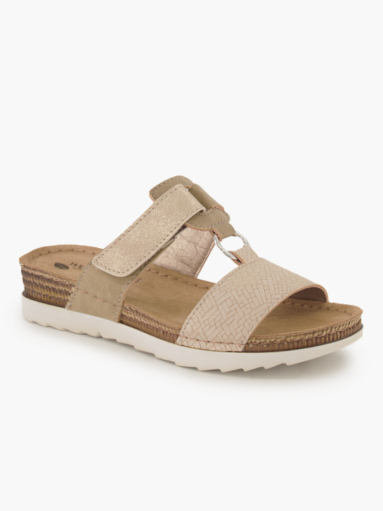 Wellness Offener Hausschuh Beige 96337 1
