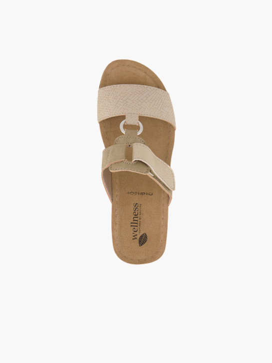 Wellness Offener Hausschuh Beige 96337 3