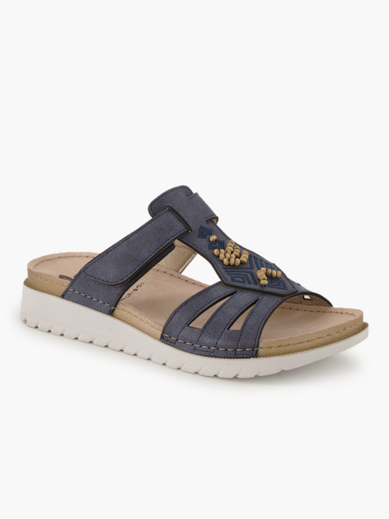 Wellness Offener Hausschuh Blau 96338 1