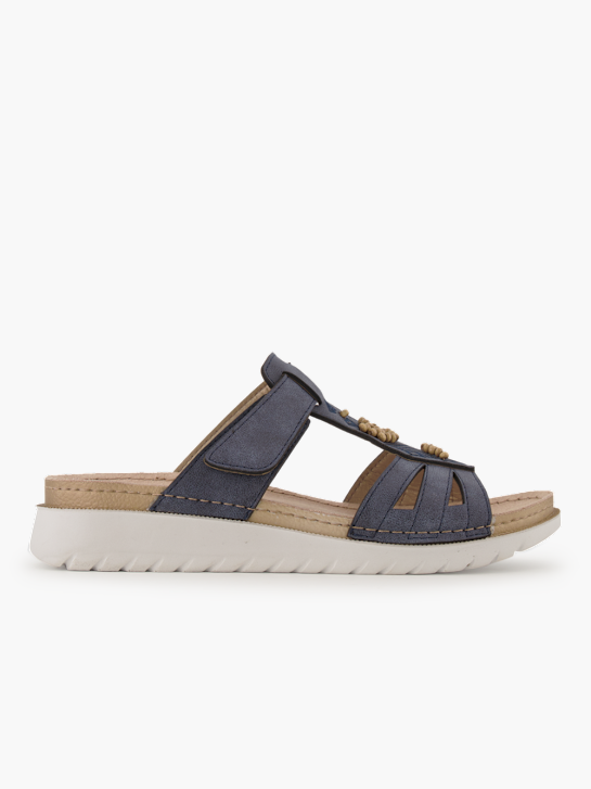 Wellness Offener Hausschuh Blau 96338 2