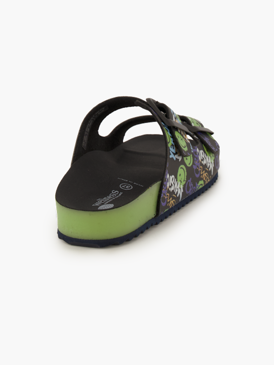 Wellness Offener Hausschuh Blau 96884 4
