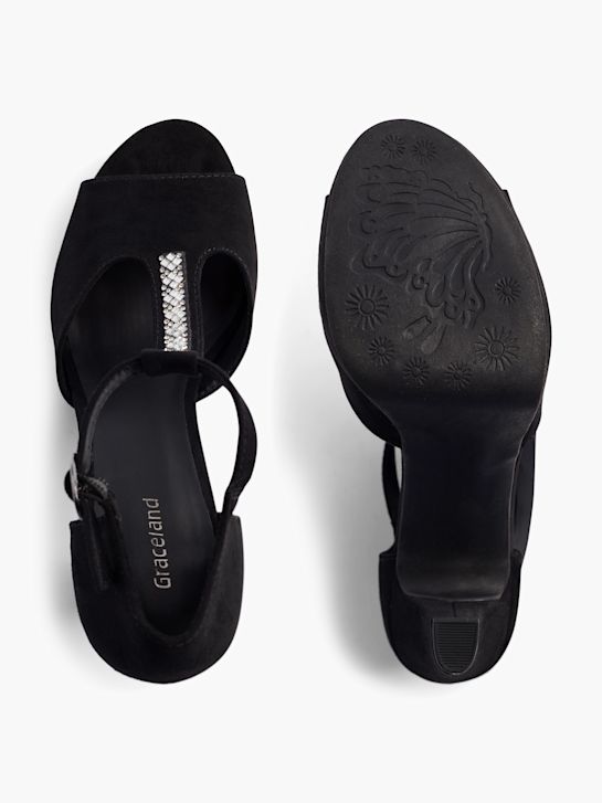 Graceland Zapatos peep-toes negro 13483 6