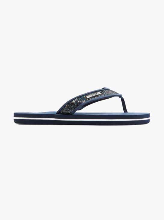 TOM TAILOR Sandal med tå-split dunkelblau 4205 1