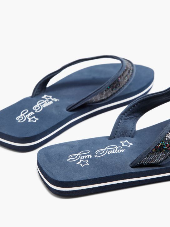 TOM TAILOR Sandal med tå-split dunkelblau 4205 4