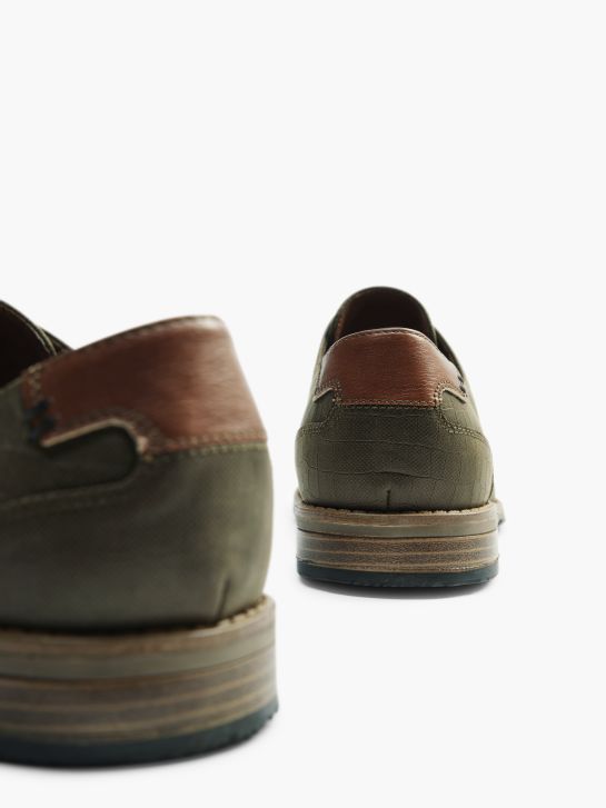 AM SHOE Společenská obuv khaki 6181 4