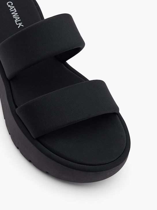Catwalk Slip-in sandal negro | DEICHMANN